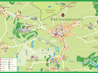 Ortsplan Zum Landschloss Ernestgrün und zurück