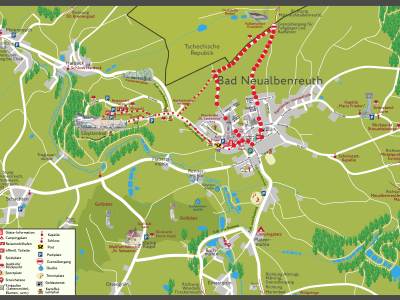 Ortsplan Route Grenze