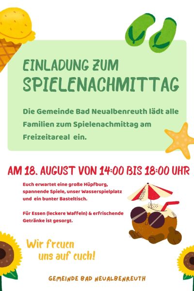 Einladung zum Spielenachmittag