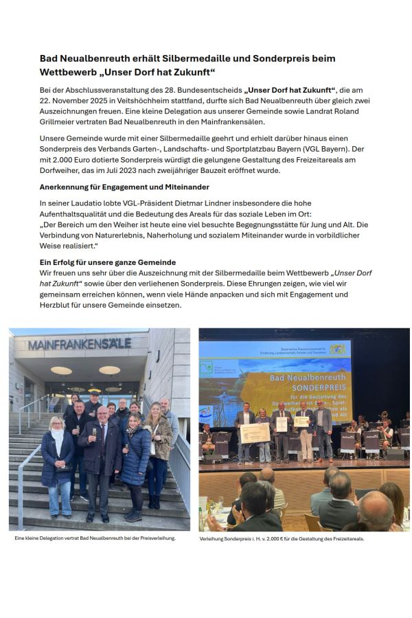 Bad Neualbenreuth Silbermedaille Bad Neualbenreuth Silbermedaille